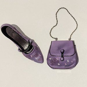 Miniature Collectibles Purse & Shoe Purple Gifts Holiday Shopping